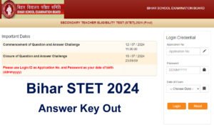 Bihar STET Answer Key 2024