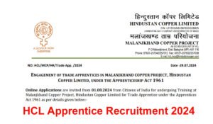 HCL Apprentice Recruitment 2024