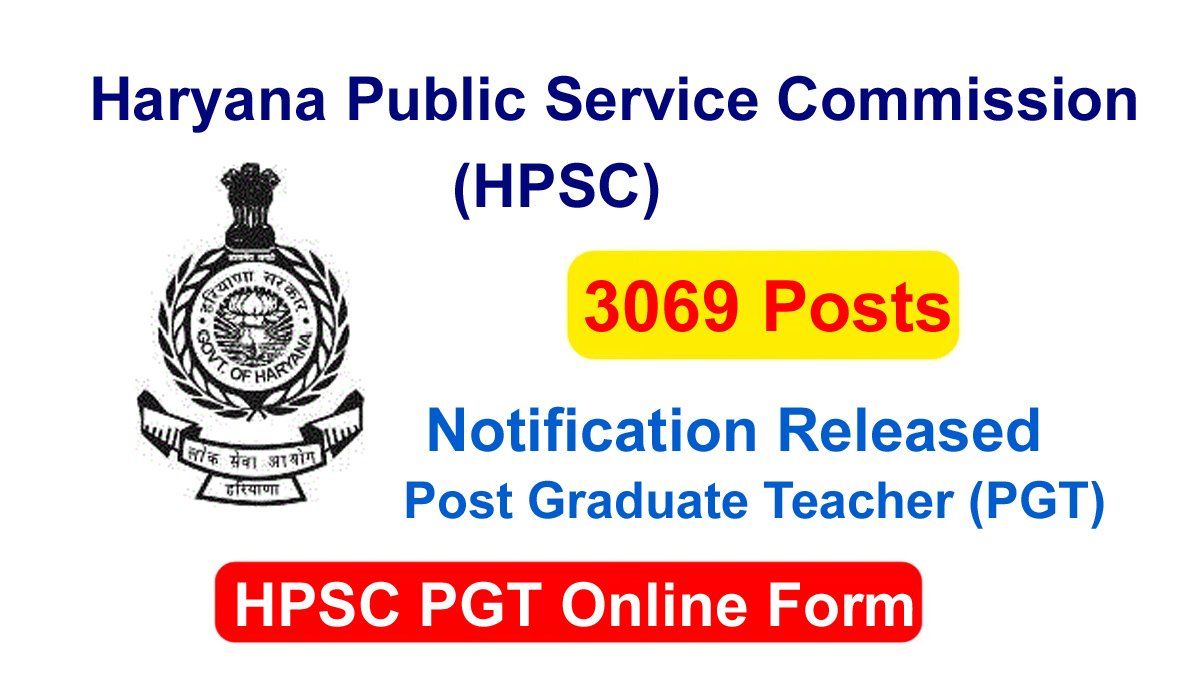 HPSC PGT Recruitment 2024