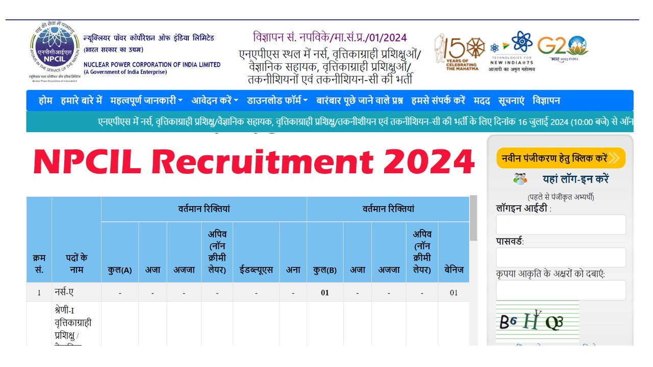 NPCIL NAPS Recruitment 2024