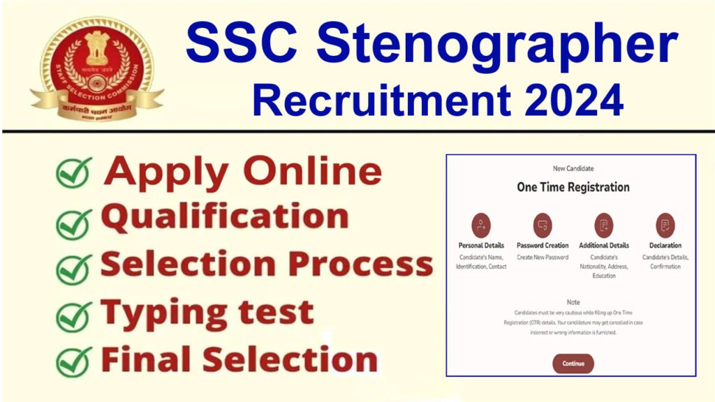 SSC Stenographer Online Form 2024