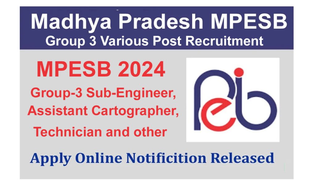 MP ESB Group 3 Various Post Recruitment 2024 