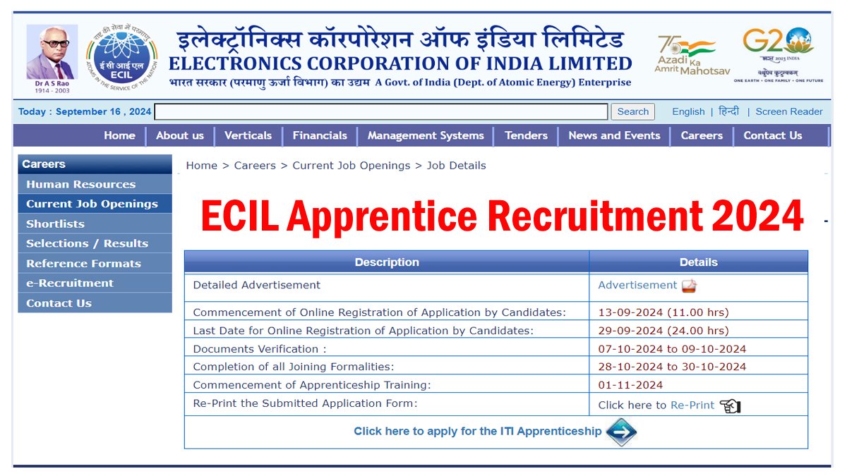 ECIL Apprentice Recruitment 2024