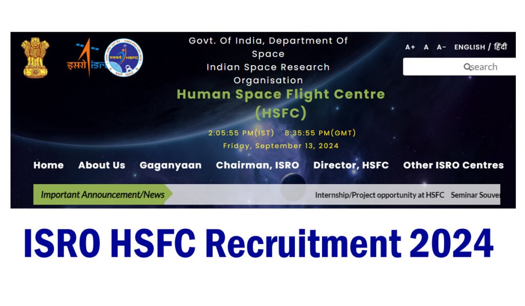 ISRO HSFC Recruitment 2024