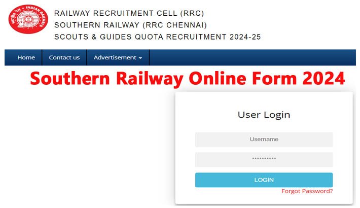 Southern Railway Online Form 2024