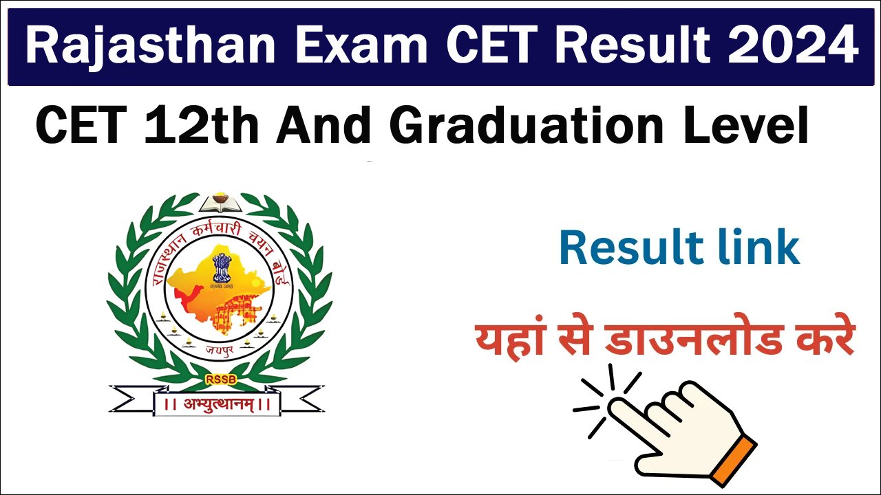 RSMSSB Rajasthan CET Result 2024