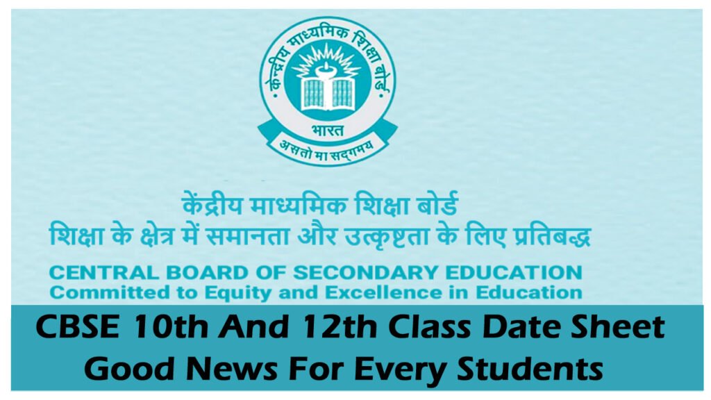 CBSE Date Sheet And Time Table 2025 