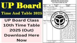 UP Board Exam Time Table 2025