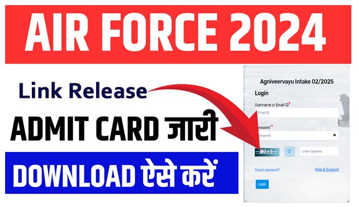 Air Force Agniveer Admit Card 2024