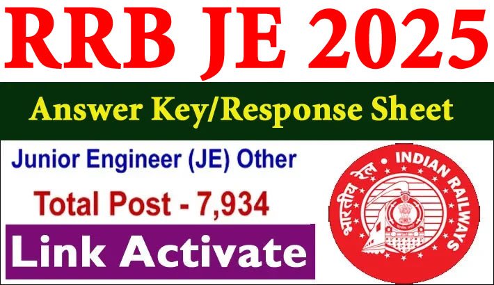 RRB JE Answer Key 2025 Link OUT Response Sheet Release on indianrailways.gov.in RRB JE Answer Key 2025 Link OUT Response Sheet Release on indianrailways.gov.in