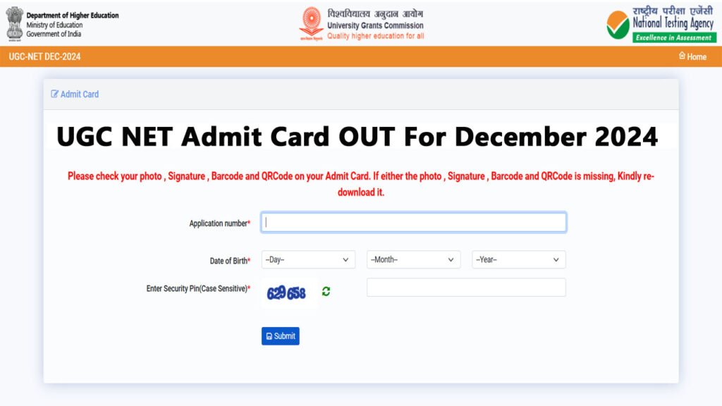 UGC NET Admit Card 2024 December OUT, Download ECall Latter on