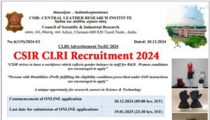 CSIR CLRI Recruitment 2024