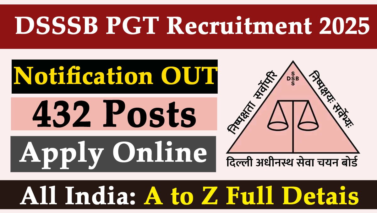 DSSSB PGT Recruitment 2025