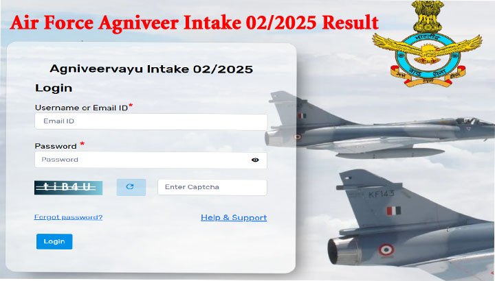 Air Force Agniveer Intake 02/2025 Result