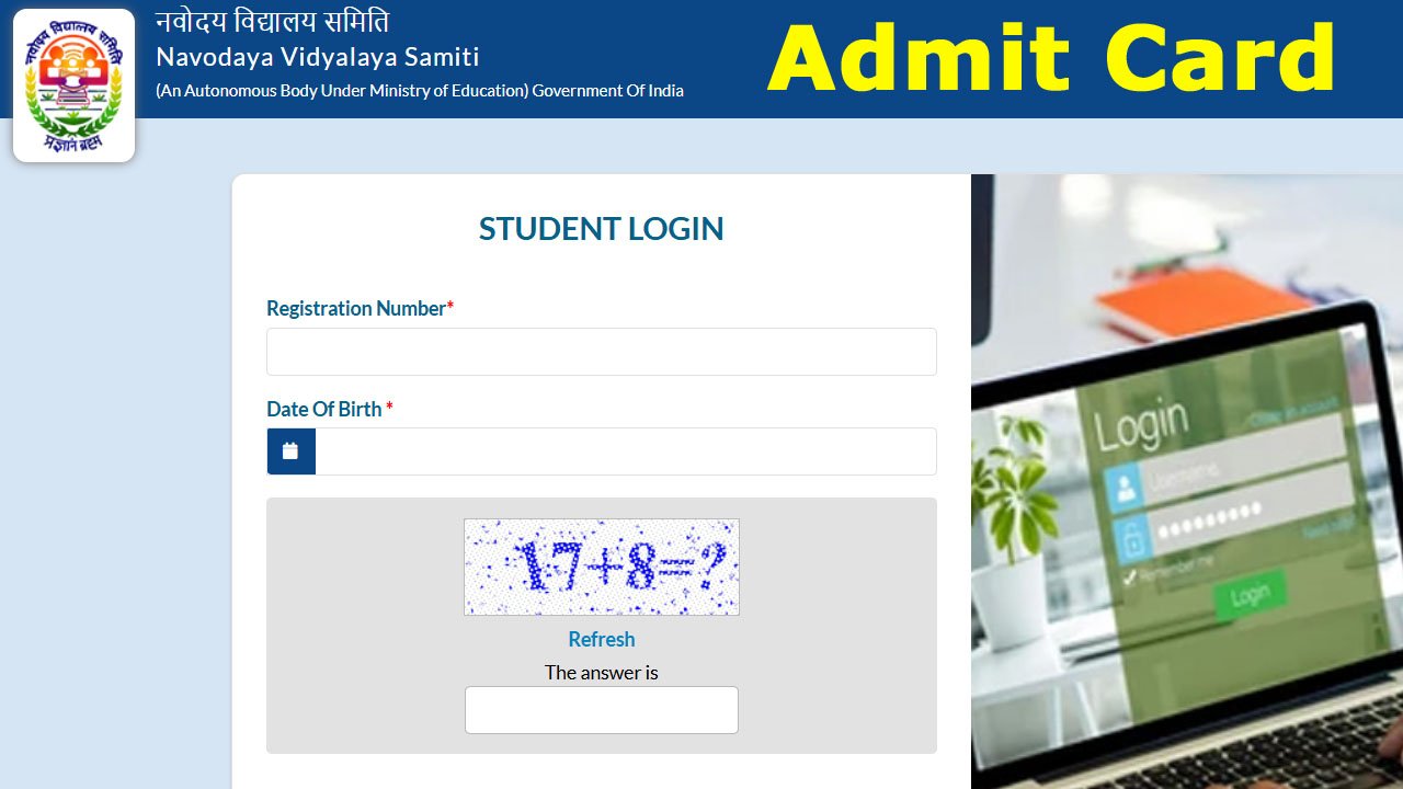 JNVST Class 6th Admit Card 2025