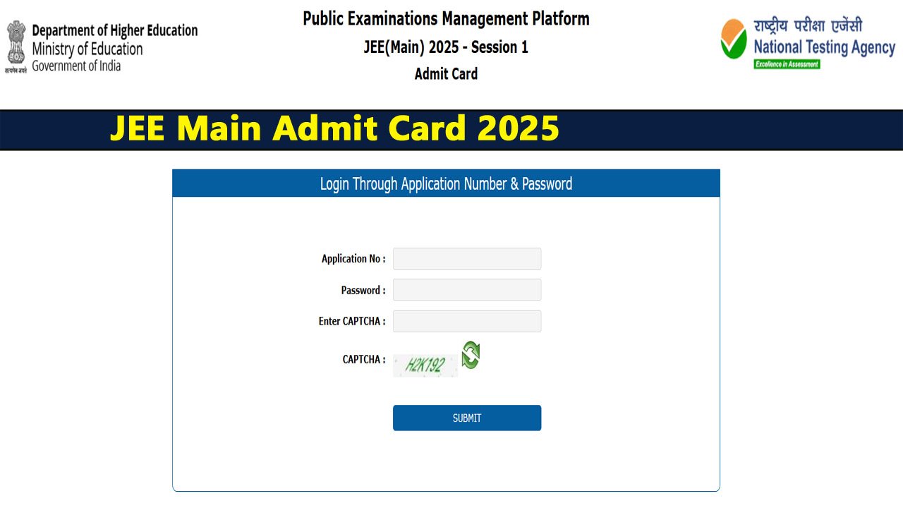 JEE Main Admit Card 2025