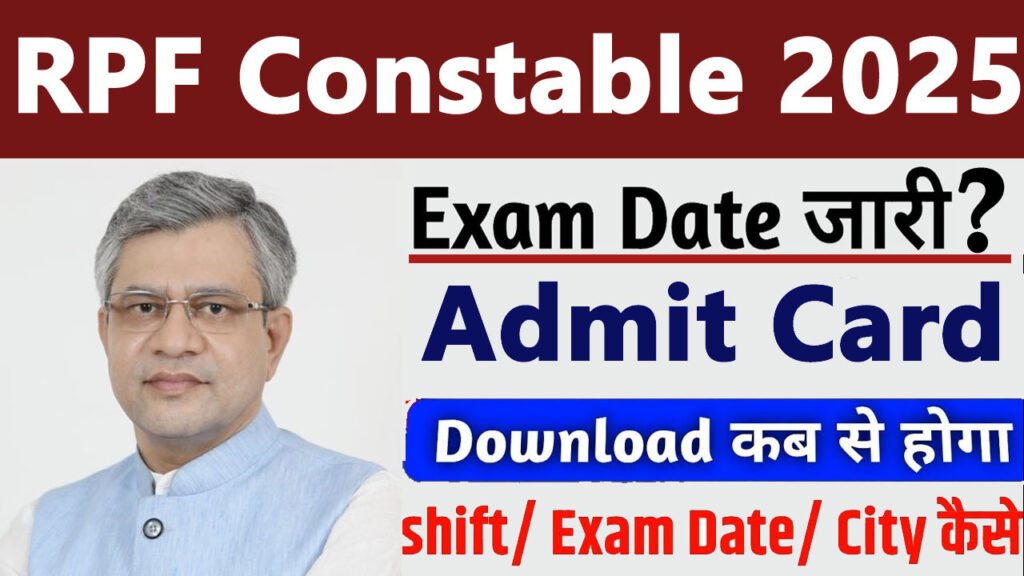 RPF Constable Exam Date 2025