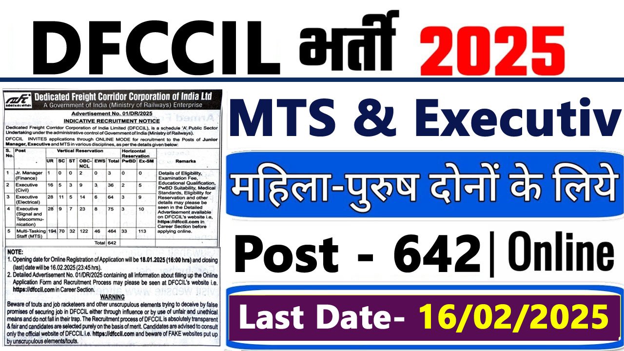 DFCCIL Recruitment 2025