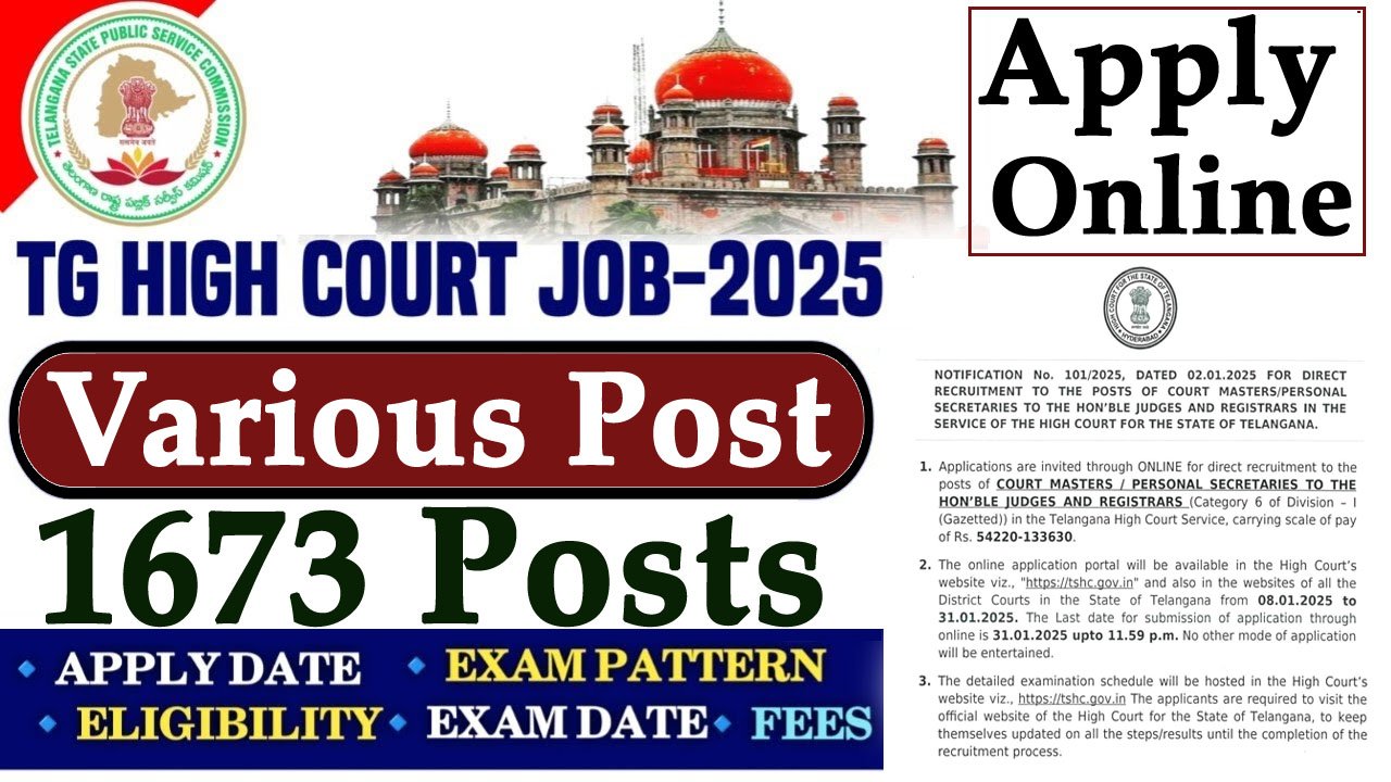 Telangana High Court Recruitment 2025