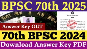 BPSC 70th Answer Key 2025