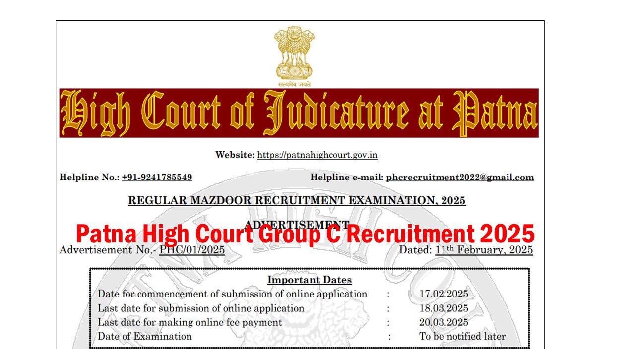 Patna High Court Group C Recruitment 2025