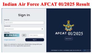 Indian Air Force AFCAT 01/2025 Batch Result, Released Now How to Check Indian Air Force AFCAT 01/2025 Batch Result