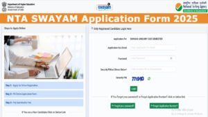 NTA SWAYAM Application Form 2025