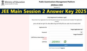 JEE Main Session 2 Answer Key 2025