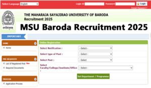 MSU Baroda Recruitment 2025 Notification Released For 819 Posts, Apply Online MSU Baroda Recruitment 2025