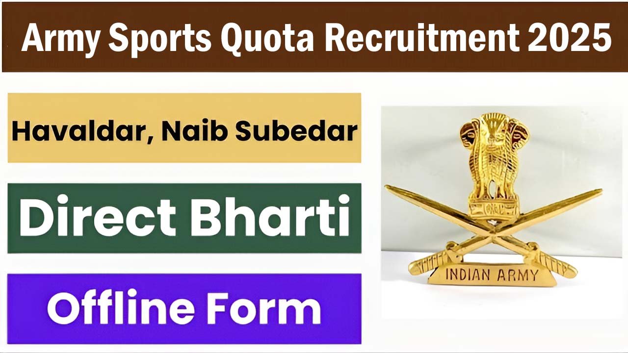 Indian Army Sports Quota Recruitment 2025