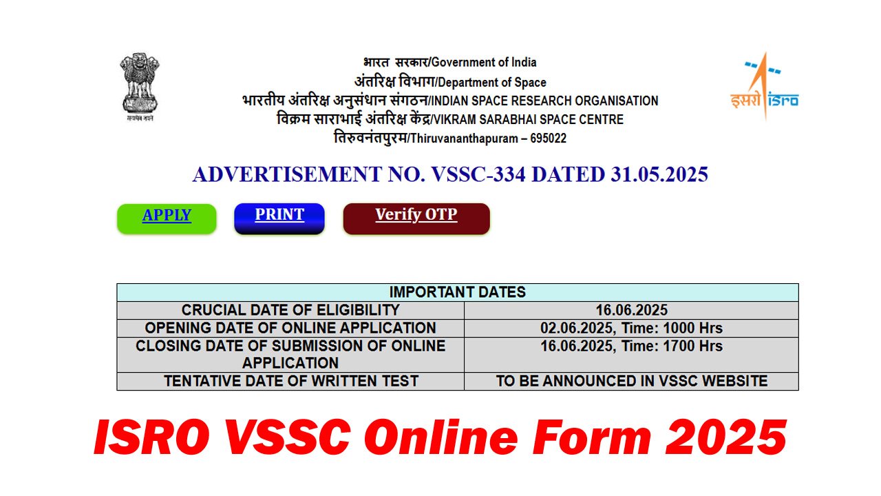 ISRO VSSC Vacancy 2025