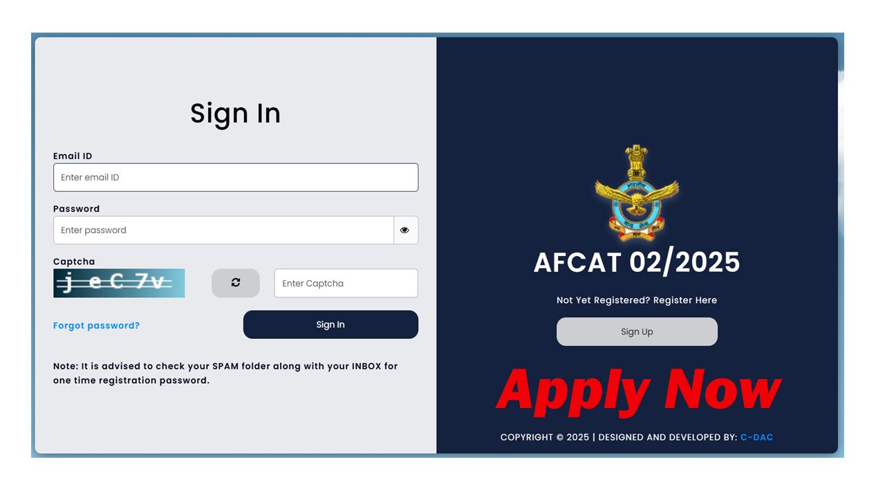 Indian Air Force AFCAT Recruitment 2025