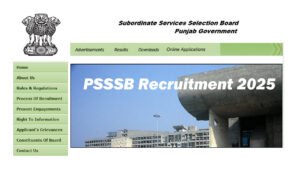 PSSSB Recruitment 2025 Online Form For 151 Naib Tehsildar, Audit Officer & Inspector Audit Posts PSSSB Recruitment 2025
