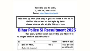 Bihar Police SI Recruitment 2025
