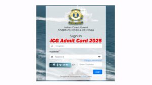 Indian Coast Guard Result 2025 OUT for 01-02/2026 Batch, ICG Navik (GD/DB) Yantrik Indian Coast Guard Admit Card 2025