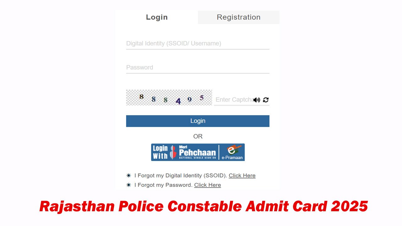 Rajasthan Police Constable Admit Card 2025