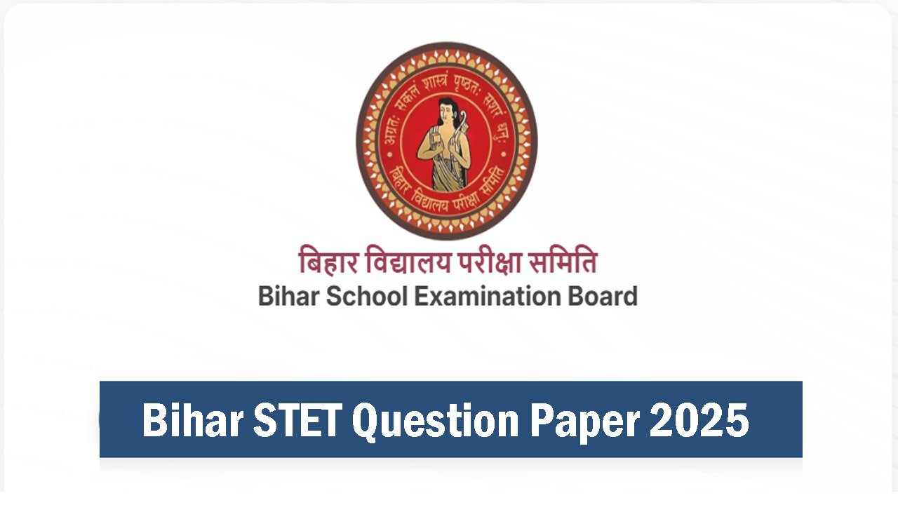 Bihar STET Question Paper 2025