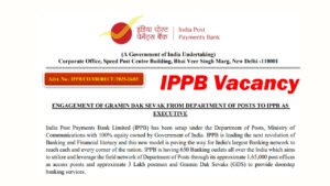 IPPB Executive Recruitment 2025