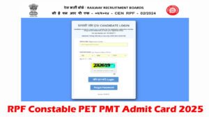 RPF Constable Physical Admit Card 2025