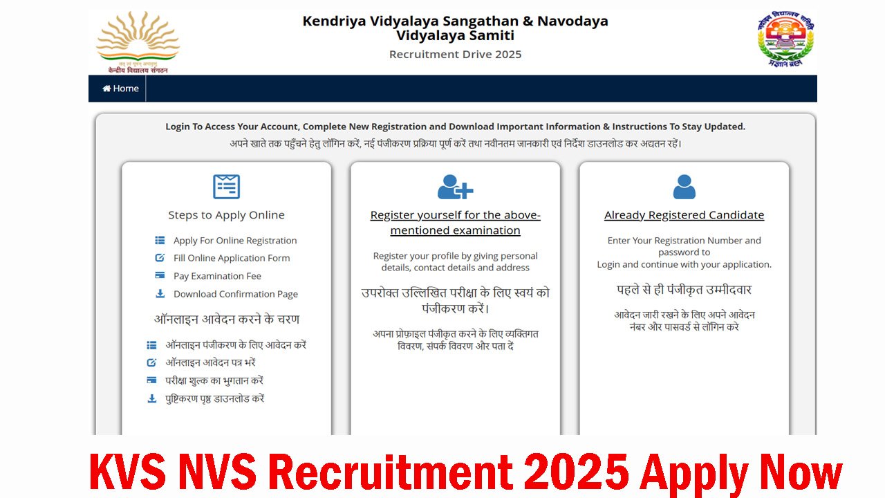 KVS NVS Recruitment 2025