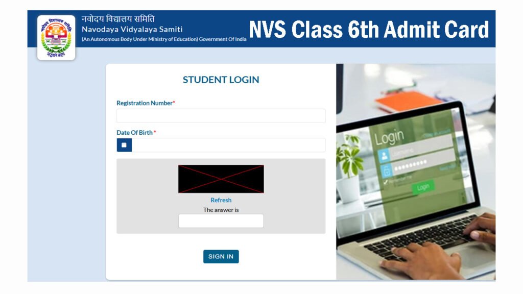 JNVST Class 6th Admit Card 2026