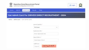 RSSB Rajasthan Driver Admit Card 2025 OUT Download Link RSSB Rajasthan Driver Admit Card 2025