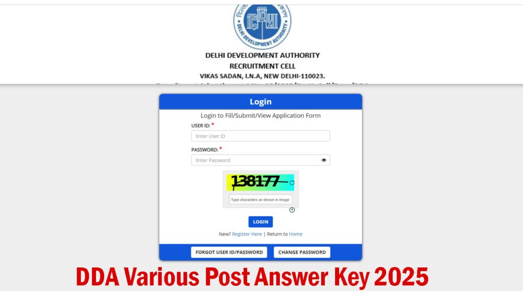 DDA Answer Key 2025