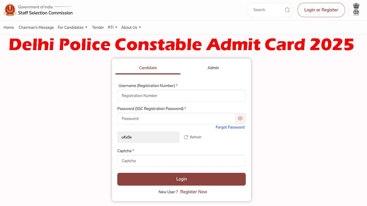 Delhi Police Constable Admit Card 2025