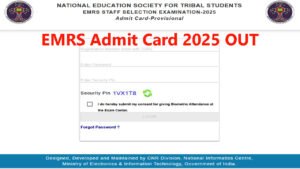 EMRS Admit Card 2025 OUT ESSE Download Admit Card