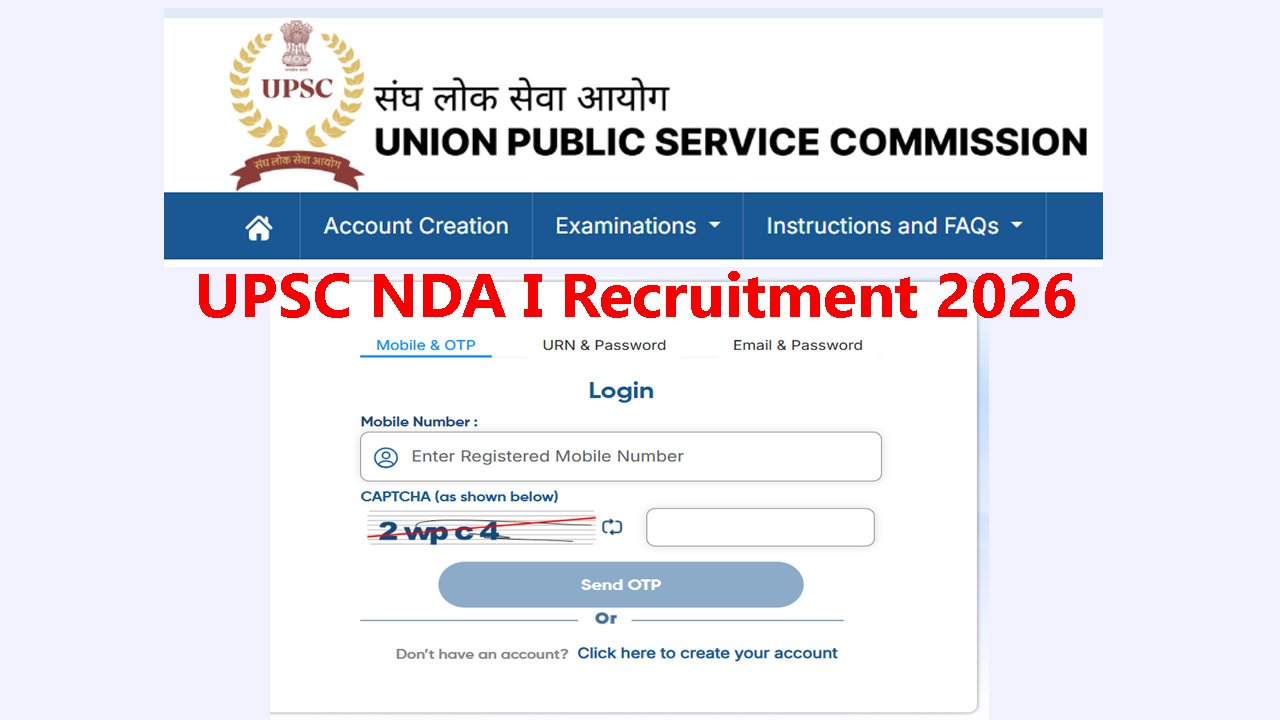 UPSC NDA 1 Online Form 2026