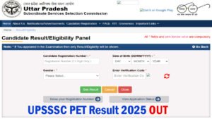 UPSSSC PET Result 2025