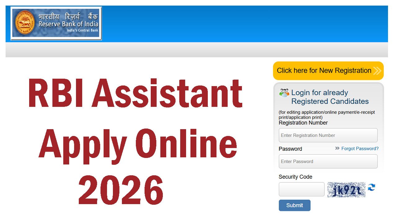RBI Assistant Online Form 2026