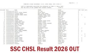 SSC CHSL Result 2026