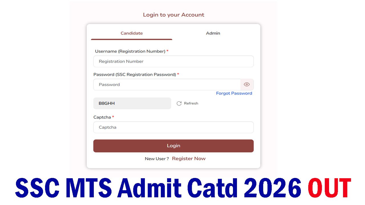 SSC MTS Admit Card 2026